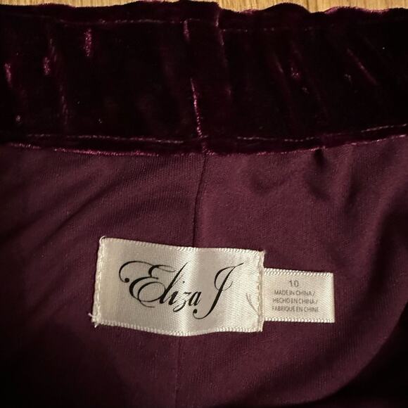 Eliza J Plum‎ Mini Sheath Long Sleeve Dress sz 10 Juniors stretch velvet - Picture 7 of 8